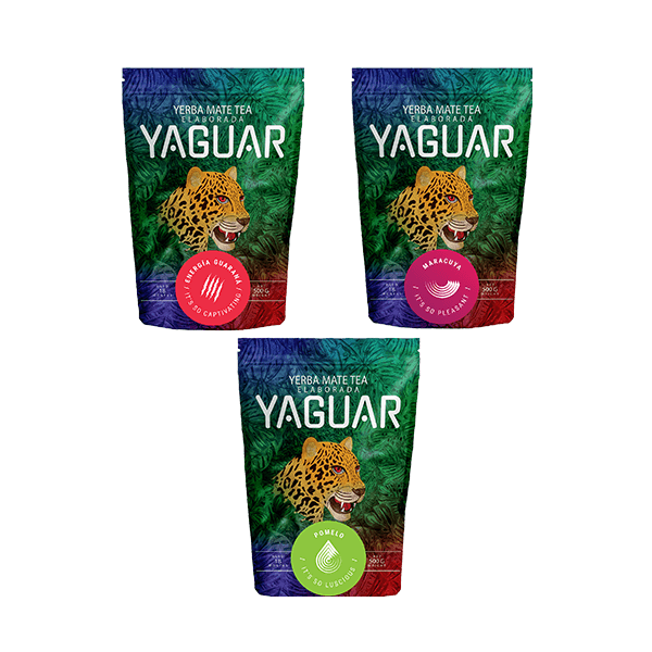 Yerba Mate Yaguar stellte verschiedene Typen 3x500g ein