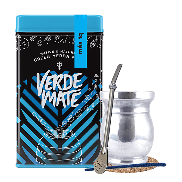 Set Yerbera Verde Mate Mas IQ 0.5kg Palo Santo