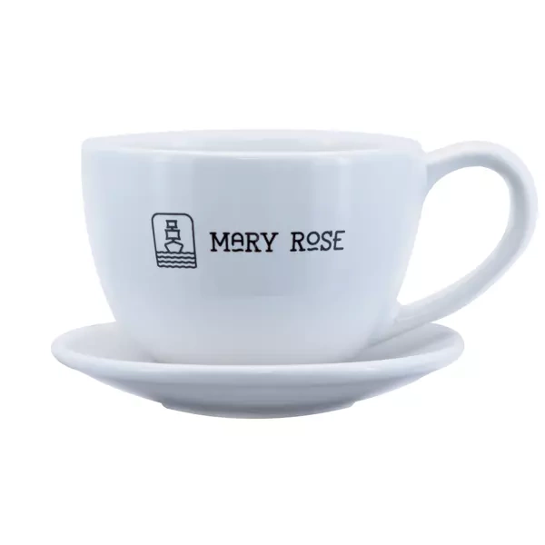 Tasse mit Logo Mary Rose (weiß) 200 ml