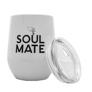 TermoLid – Stahl-Mate Becher mit Deckel– Soul Mate (weiß) – 350 ml