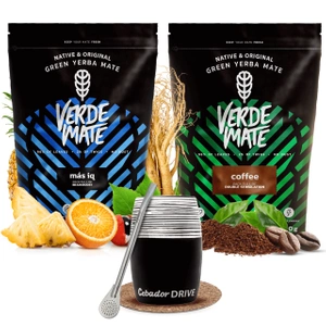 Verde Mate Tee Set Kalebasse Drive Bombilla