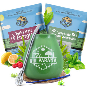 Mate Tee Rio Parana Set 2x50g Kalebasse + Bombilla