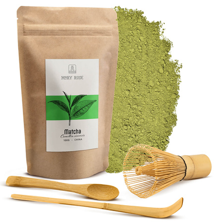 Set Traditioneller Matcha 100g + Chasen + Chashaku