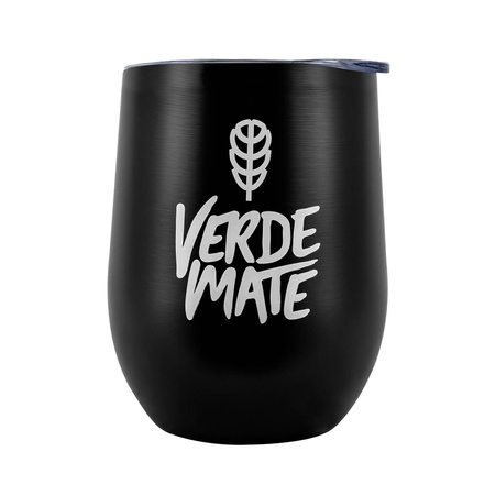 TermoLid – Stahl-Mate Becher mit Deckel– Verde Mate (schwarz) – 350 ml