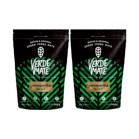 Yerba Verde Mate Green SARSAPARILLA 1kg Despalada 