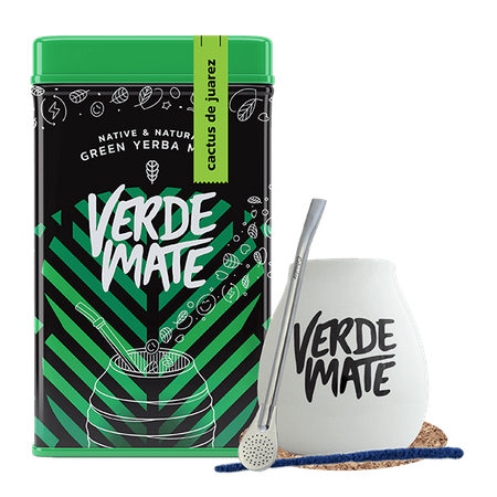 Set Yerbera Verde Mate Cactus de Juarez 0.5kg 