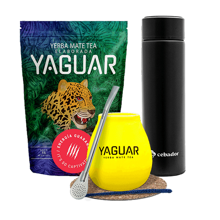 Mate Tee Set Yaguar Energia 500g 0,5kg Thermosflasche