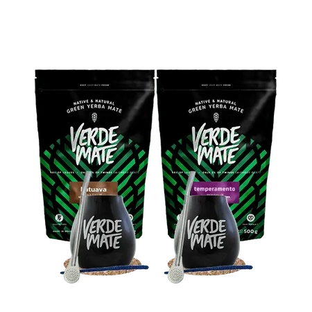 Yerba Verde Mate Katuava Temperamento 1kg Set für zwei Personen