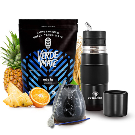 Mate Tee Set Verde Mate Mas IQ 500g 0,5kg Yerbomos + Kalebasse + Bombilla