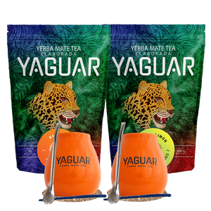 Yerba Mate Set Yaguar Naranja 500g + Yaguar Menta Limon 500g