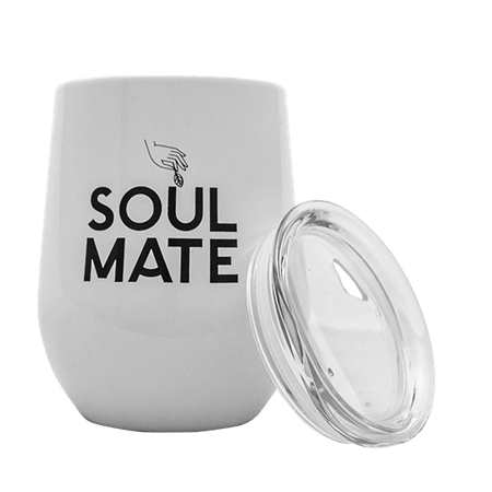 TermoLid – Stahl-Mate Becher mit Deckel– Soul Mate (weiß) – 350 ml