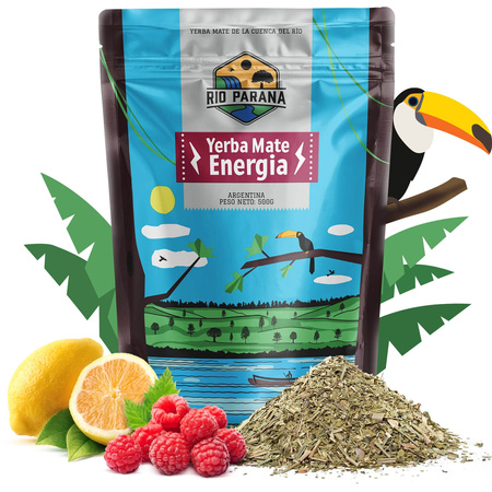 Mate Tee Set Rio Parana Energia 500g Kalebasse + Bombilla