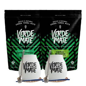 Yerba Mate Set Verde Mate Herbal Energy 500g + Verde Mate Cactus de juarez 500g