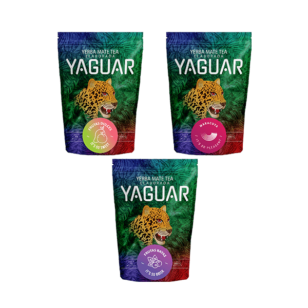 Yerba Mate Yaguar Fruchtset 3x500g 1,5kg