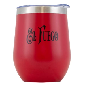 TermoLid – Stahl-Mate Becher mit Deckel – El Fuego (rot) – 350 ml