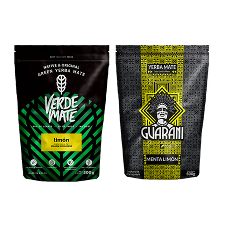 Verde Mate Green Limon 500g + Guarani Menta Limon 500g