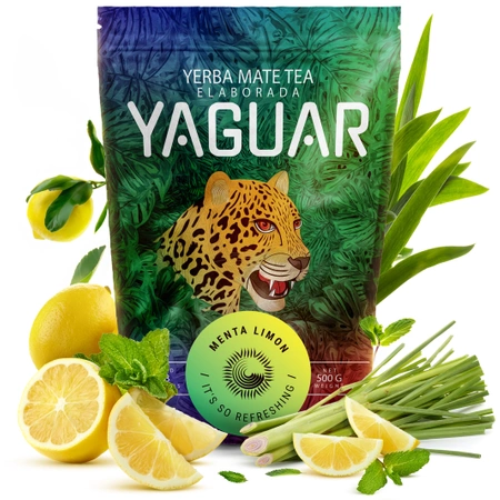 Yerba Mate Set Yaguar Naranja 500g + Yaguar Menta Limon 500g