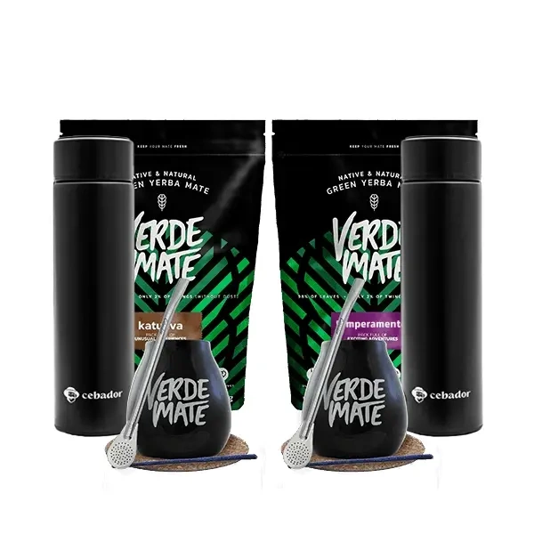 SET FOR TWO Yerba Mate Tiegel Bombilla Thermoskanne