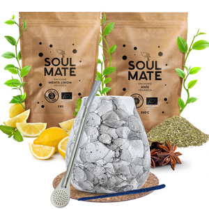 Mate Tee Set Soul Mate Organica 2x500g 1kg Kalebasse + Bombilla