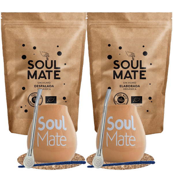 Yerba Mate Set Soul Mate Organica 500g + Soul Mate Despalada 500g