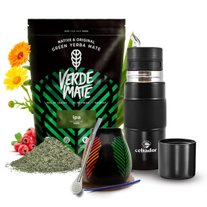 Mate Tee Set Verde Mate IPA 500g 0,5kg Yerbomos + Kalebasse + Bombilla