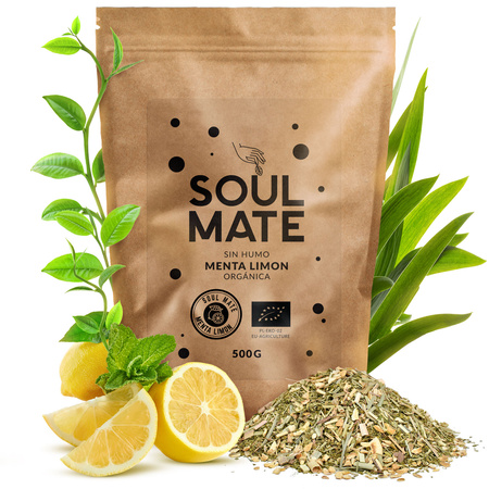 Mate Tee Set Soul Mate Organica Menta Limon 500g 0,5kg Kalebasse + Bombilla