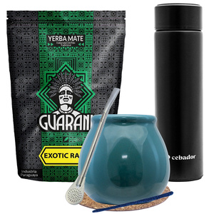 Mate Tee Set Guarani Exotic 500g + Thermoskanne