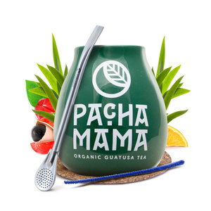 Set Mate Becher + Bombilla 19cm Yerba Mate Guayusa