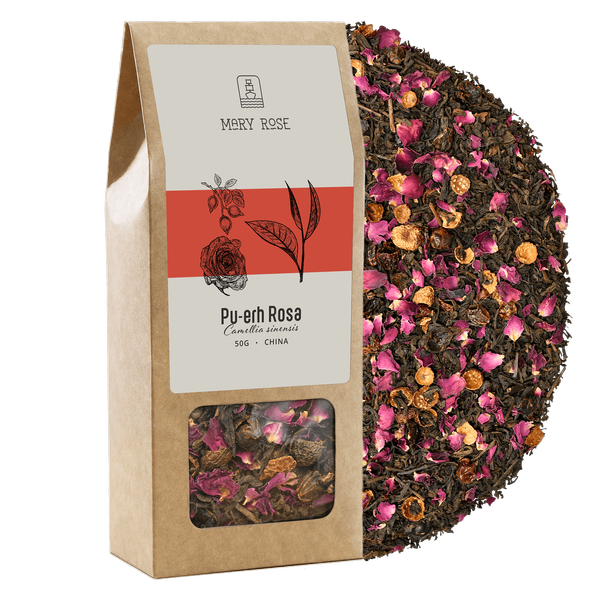 Mary Rose - Tee Pu-erh Rosa - 50 g