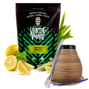 Yerba Mate Verde Mate Green Menta Limon Starterset 500g