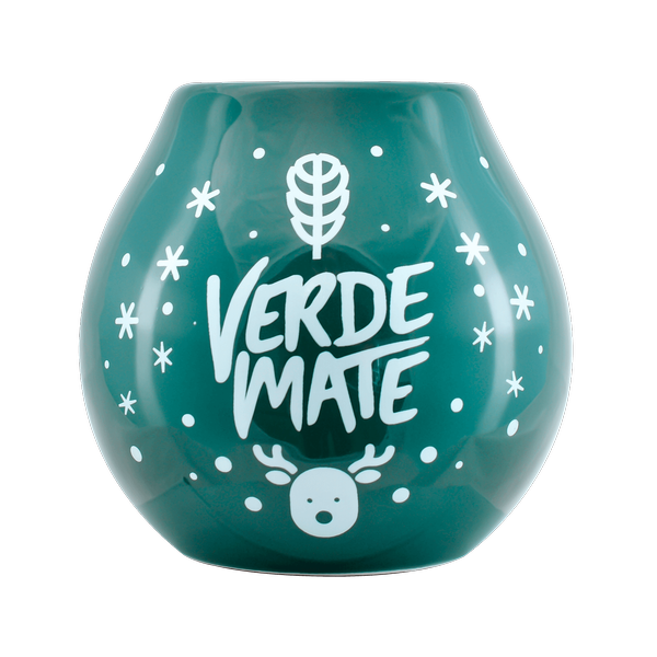 Keramischer Mate Becher mit dem Logo Verde Mate - Winter Time 350 ml