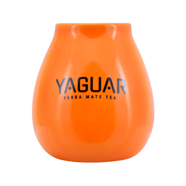 Yaguar Mate Becher aus Keramik  - 350ml-Orange